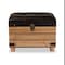 Baxton Studio Edmund Transitional Dark Brown Faux Leather Upholstered and Oak Brown Finished Wood Storage Ottoman 191-11904-ZORO - alternate 2